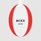 Personalisiert Rugby Collectible Ornament (Rückseite)