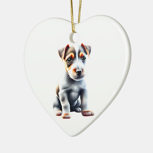Personalisiert Russell Terrier Puppy Keramik Ornament (Links)