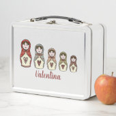 Personalisiert Russisch Nesting Doll Matryoshka Metall Brotdose (Beispiel)