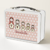 Personalisiert Russisch Nesting Doll Matryoshka Metall Brotdose (Vorderseite)