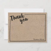 Personalisiert Rustci Vielen Dank Hinweis, Schwarz Dankeskarte (Vorderseite)