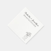 Personalisiert Rustic Wedding Mason Jar Serviette (Ecke)