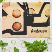 Personalisiert rustikal Abstrakt Geschirrtuch (Gefaltet)