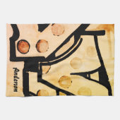 Personalisiert rustikal Abstrakt Geschirrtuch (Horizontal)