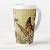 Personalisiert rustikal botanisch mit Schmetterlin Milchtasse (Rechte Ecke)