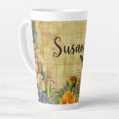 Personalisiert rustikal botanisch mit Schmetterlin Milchtasse (Linke Ecke)