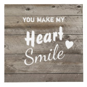 Personalisiert Rustikal-braunes Foto Liebe Würfel (Rechts)