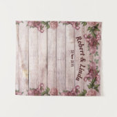 Personalisiert Rustikal Maroon Floral Woody Wandteppich (Vorderseite (Horizontal))