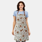 Personalisiert Rustikale Boho Blume Terracotta Schürze (Getragen)