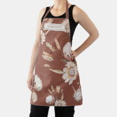 Personalisiert Rustikale Boho Blume Terracotta Schürze (InSitu)