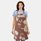Personalisiert Rustikale Boho Blume Terracotta Schürze (Getragen)