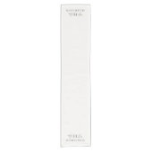 Personalisiert rustikale Monogramm Kurzer Tischläufer (Vorderseite)