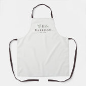 Personalisiert rustikale Monogramm Schürze (Vorderseite)