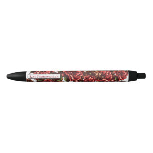 Personalisiert Rustikale Vintage Rote Rosen Pen Kugelschreiber