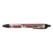 Personalisiert Rustikale Vintage Rote Rosen Pen Kugelschreiber (Unterseite)