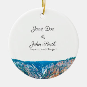 Personalisiert Rustikale Wasserfall Keramik Orname Ornament