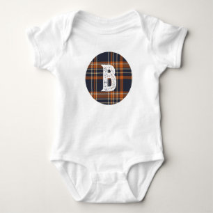 Personalisiert Rustikale Weihnachten/Winter karier Baby Strampler