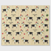 Personalisiert Rustikale Weihnachtsküche Geschenkpapier (Flach)