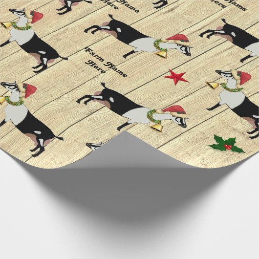 Personalisiert Rustikale Weihnachtsküche Geschenkpapier (Ecke)