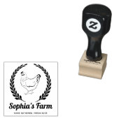Personalisiert rustikaler Bauernhof Frische Bezeic Gummistempel (Stempel)