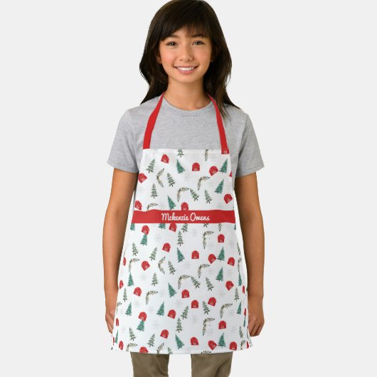 Personalisiert Rustikaler Weihnachtsstall Schürze (Insitu)