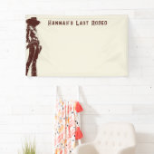 Personalisiert Rustikales Cowgirl Western Party Ba Banner (Insitu)