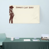 Personalisiert Rustikales Cowgirl Western Party Ba Banner (Messeveranstaltung)