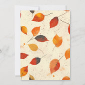 Personalisiert Rustikales Erntedank Abendessen Ein Einladung (Rückseite)