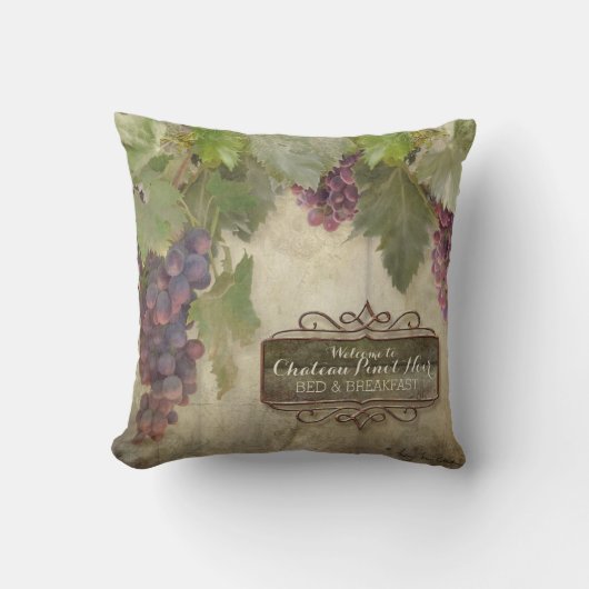 Personalisiert Rustikales Weinkeller Weinkultur un Kissen (Vorderseite)