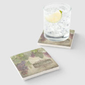 Personalisiert Rustikales Weinkeller Weinkultur un Steinuntersetzer (Seitenansicht)