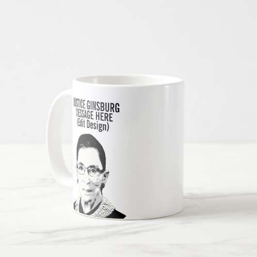 Personalisiert RUTH BADER GINSBURG Kaffeetasse (Vorderseite Links)