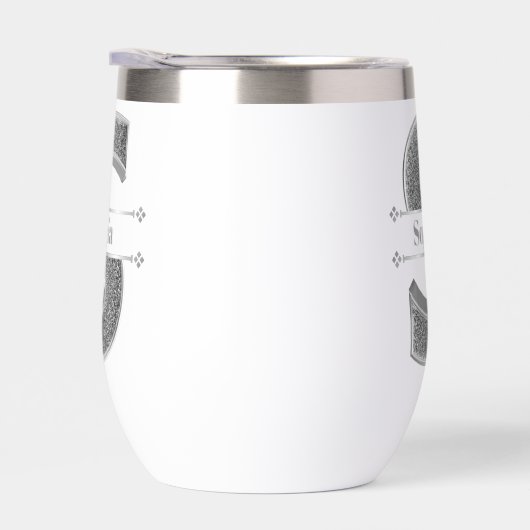 Personalisiert S Initial Silver Monogram Ihr Name (Rechts)