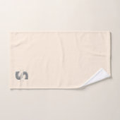 Personalisiert S Initial Silver Monogram Ihr Name Badhandtuch Set (Handtuch)