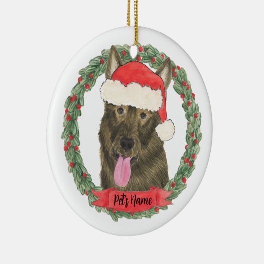 Personalisiert Sable German Shepherd Keramik Ornament (Rechts)