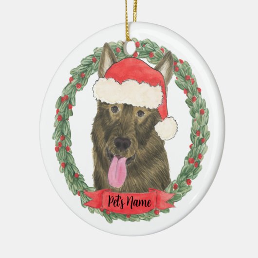 Personalisiert Sable German Shepherd Keramik Ornament (Links)