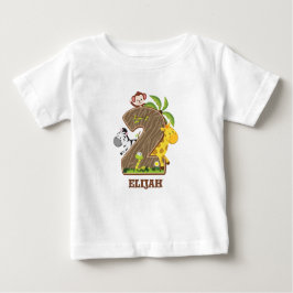 Personalisiert Safari 2. Geburtstagshirt Baby T-shirt
