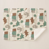 Personalisiert Safari Dinosaur Individuelle Name B Sherpadecke (Vorderseite (Horizontal))