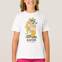 Personalisiert Safari Geburtstagshirt für Schweste