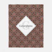 Personalisiert Safari Sunset Bohemisch Mandala Sca Fleecedecke (Vorderseite)