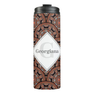 Personalisiert Safari Sunset Bohemisch Mandala Sca Thermosbecher