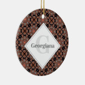 Personalisiert Safari Sunset Bohemisch Mandala Til Keramik Ornament (Rechts)