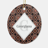 Personalisiert Safari Sunset Bohemisch Mandala Til Keramik Ornament (Links)