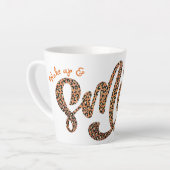 Personalisiert Safari Weckte auf & Smile Leopard P Milchtasse (Linke Ecke)