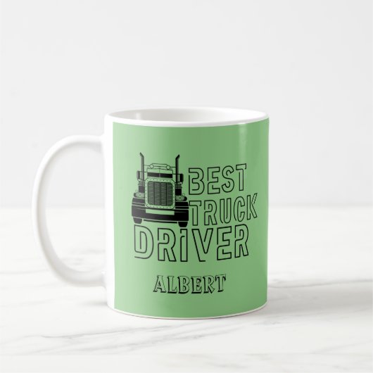 Personalisiert Sage Best Truck Driver Carrier Tass Kaffeetasse (Links)