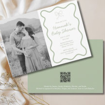 Personalisiert Sage Green Baby Dusche Einladung