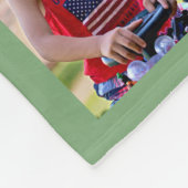 Personalisiert Sage Green Foto Collage Mit Monogra Fleecedecke (Ecke)
