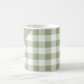 Personalisiert Sage Green Kariert Patches Kaffeetasse (Mittel)