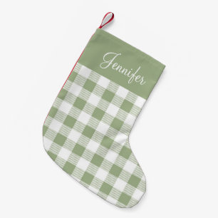 Personalisiert Sage Green Kleiner Weihnachtsstrumpf