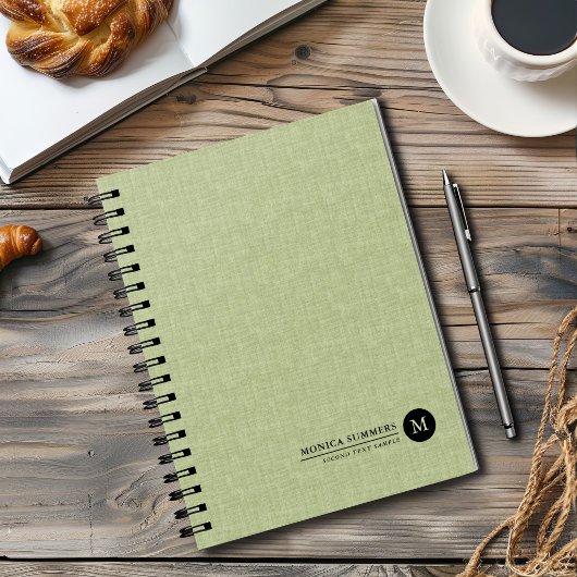 Personalisiert Sage Green Linde Planer
