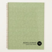 Personalisiert Sage Green Linde Planer (Vorderseite)